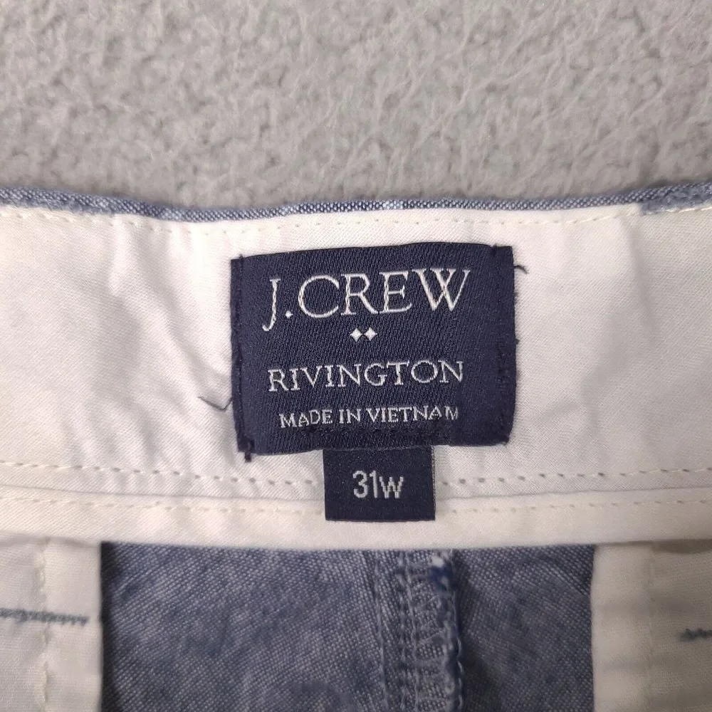 J. Crew Shorts Mens 32 Blue Floral Rivington Chino Preppy Cotton Style‎ E7955